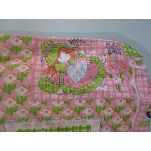 Katies Patchwork Girls Pillowcase Vintage 1970s Sears Girls Bedding Faded GUC - Picture 11 of 12